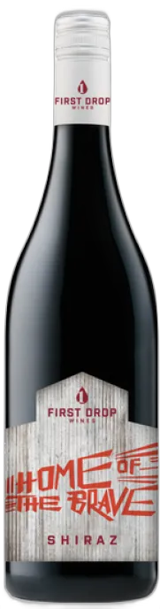 Botella de First Drop Home of the Brave Shiraz 2022